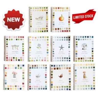  Libro de trabajo de acuarela amigable para principiantes libros de trabajo de acuarela libro de acuarela Foto 1 de 4