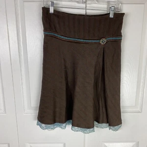 Patricia Forgeal 6 Medium Paris LM Lulu Skirt Y2K Beaded Plaid Ribbon Lace Mini - Picture 1 of 5