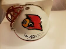 Deion Branch Autographed Louisville Mini Helmet JSA Witnessed