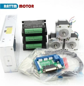 Motor paso a paso de 3 ejes Nema23 56 mm 165 oz + controlador TB6600 + kit CNC de cabina de ruptura - Imagen 1 de 6