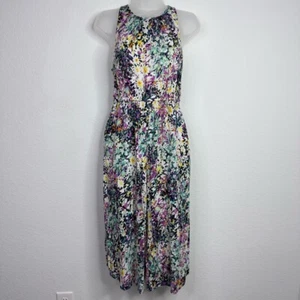 Plenty Tracy Reese Jumpsuit Womens XS Colorful Floral Romantic Boho Artsy Capri - Picture 1 of 11