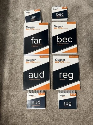 Surgent CPA Review 2021 FAR-REG-BEC-AUD with All 4 Flashcards Booklets Foto 1 de 4