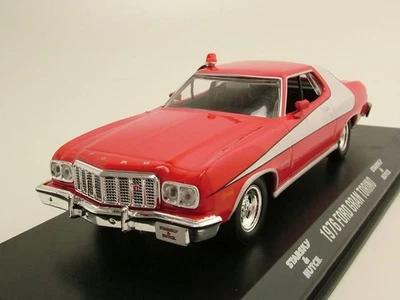 Ford Gran Torino 1976 Rosso Bianco Starsky Hutch Modellino Auto 1:43 Greenlight - Immagine 1 di 4