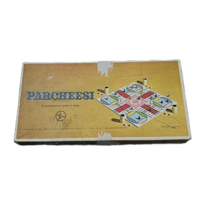 Parcheesi Board Game Gold Seal Edition Selchow Righter Classic Complete 60s MCM - Image 1 of 4