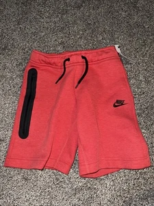 Nike Tech Fleece Shorts Size S Boys Kids Red Brand New - Picture 1 of 7
