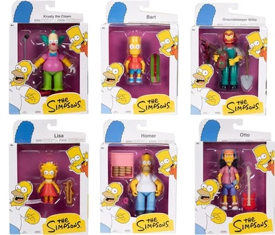 Lote de 6 figuras de Los Simpson Jakks Pacific Otto Willie Bart Homer Lisa Krusty Nuevo en caja Foto 1 de 4