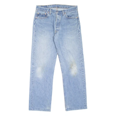 Vintage LEVI'S 501 Jeans Mens Blue Regular Straight 90s Stone Wash W34 L29 - Image 1 of 4