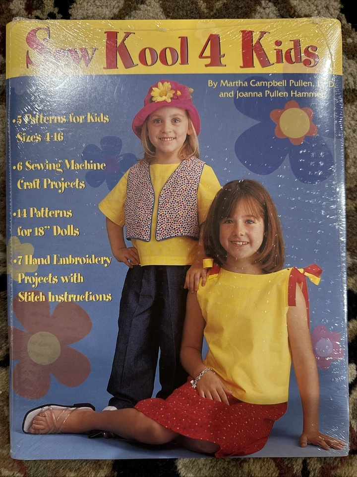 Martha Pullen "Sew Kool 4 Kids" Book of 19 Patterns~ UNCUT Size 4-16 & 18" Doll  - Image 1 of 1