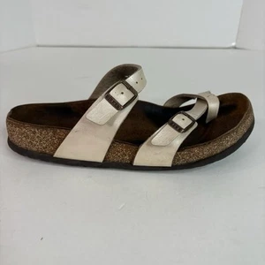 Birkenstock Damen Sandaletten creme, Größe 39 (US 8), bequeme Slipper - Bild 1 von 9