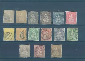 SUIZA 1862-1811 estampillas MH usadas temprano (CV $520 EUR451) - Imagen 1 de 1