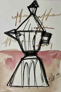 ORIGINAL PAINTING INK/WATERCOLOR ON CANSON PAPER 4”x6”CUBAN ART By LISA. - Picture 1 of 4