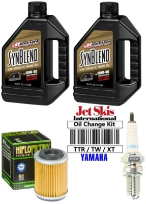 Yamaha TW 200 TrailWay TTR 225 230 XT225 Kit de cambio de aceite bujía filtro de aceite Foto 1 de 2