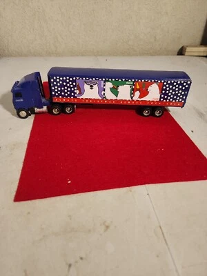 Coca-Cola Tractor Trailer Always Christmas Polar Bear Die Cast Metal ERTL 1:64 - Image 1 of 4