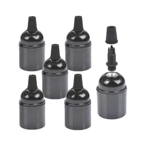 6-Pack Bakelite Lamp Holder E26/ E27 Light Socket Vintage Bulb Socket ES Screw - Picture 1 of 10