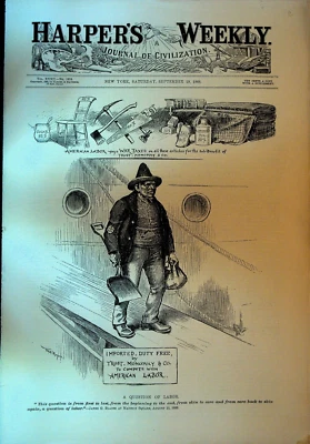 Harper's Weekly September 29 1888 Central Park Hippopotamus Jacksonville Fla - Image 1 of 4