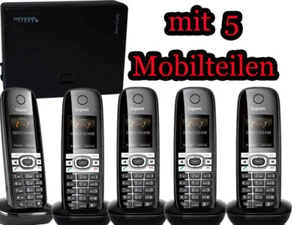 CINQUE-SET (5x) 5er Siemens Gigaset C610H C610 DECT schnurlos Telefon mit Basis - Picture 1 of 3