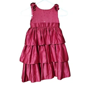 Cinderella Girls Dress Red Size 4T Holiday Formal Pageant Beaded Party Wedding - Picture 1 of 15