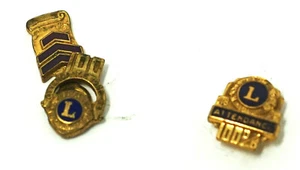 Vintage Lions Club Gold Filled 1948-1949 & 1953-1954 100% 1/2" Attendance Pins - Picture 1 of 2