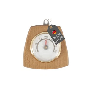 Holzthermometer Bimetall aus Nussholz Innenräume Zimmer Analog Holz Thermometer - Bild 1 von 5