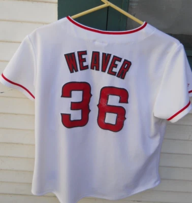 CLASSIC ANAHIEM ANGELS JERED WEAVER # 36 SEWN ON NAME JERSEY SIZE YOUTH SIZE LRG - Image 1 of 4