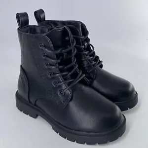 Botas de combate Dream Pairs negras con cremallera lateral punta redonda talla 9 nuevas sin etiquetas - Imagen 1 de 10