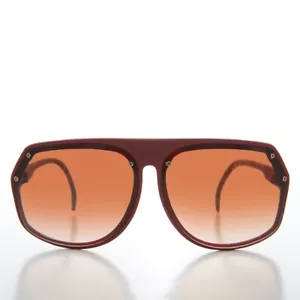 Lightweight Burgundy 80s Aviator Sporty Sunglasses - Schmitz - Picture 1 of 3