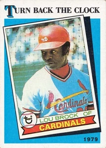 1989 Topps Turn Back the Clock No Streak Visible on Right Sleeve #662 Lou Brock - Picture 1 of 2