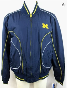 Michigan Wolverines Women's Size Medium Reversible Jacket B1 988 - Picture 1 of 3
