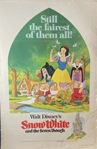 Walt Disney Snow White and The Seven Dwarfs R75/225 Poster 27"X41" LINEN BACKED - Picture 1 of 2