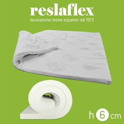 RESLAFLEX Topper Materasso Matrimoniale In Espanso 6 Cm, Ergonomico misura 160x190