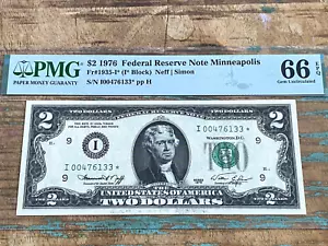 $2 1976 1935-I* Minneapolis PMG 66EPQ - RARE KEY STAR - Picture 1 of 2