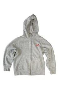 NIKE Gray Full Zip Logo Long Sleeve Hoodie Youth Size XS - Picture 1 of 3