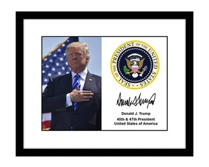 Donald Trump signed 8x10 photo print 47th president seal autographed 2024 maga - Picture 1 of 2