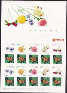 Japan personalized stamp sheet, butterfly (jps4539) - Picture 1 of 1
