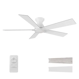 SMAAIR 52" Indoor Low Profile Ceiling Fan with Remote Control No Light - Picture 1 of 11