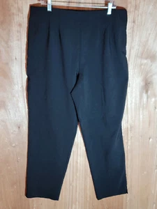 studio 1940 side zip dress pant women 18w tapered elastic waist flat front black - Picture 1 of 10