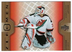 2006-07 Upper Deck Zero Men card# ZM1 of Martin Brodeur