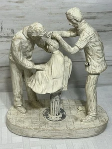 Vintage Harris Marcus Endeavors Kunst Skulptur Barber Shop Lampen Industrie Figuren - Bild 1 von 22