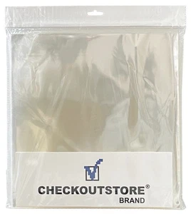 Clear Plastic OPP for 12" Vinyl 33 RPM Records (Outer Sleeves) - Picture 1 of 2