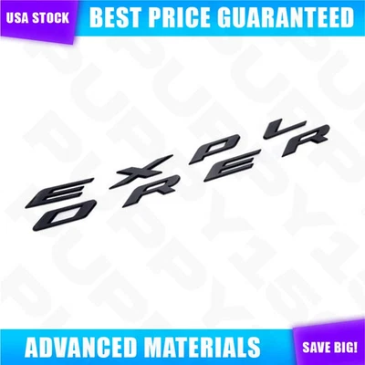 3D Gloss Black Front Hood Insert Letters Emblem For 2011-2018 Explorer Sport - Изображение 1 из 4