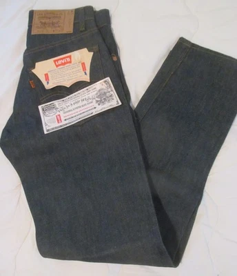 NOS~Vintage 1978 LEVIS Jeans Mens 29 x 30~Orange Tab 20505 0217 Rigid Blue Denim - Image 1 of 4
