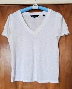 Veronica Beard Damen V Neck High Low T-Shirt Kurzarm Weiß Gr. S. Neu - Bild 1 von 8