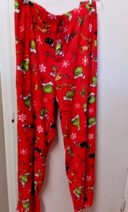 EXCELLENT MENS Dr. Seuss's Grinch SUPER SOFT FLEECE PAJAMA PANTS SIZE 3X 48-50 - Picture 1 of 7