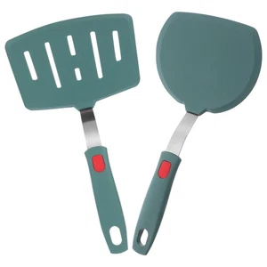 2pcs Silicone Spatula: Heat Resistance Flexible Fish Turner - Brownie Serving - Picture 1 of 12