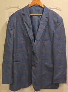 Johnson & Murphy Windowpane Sport Jacket Watch Pocket Size XXXL Double Vent - Bild 1 von 18