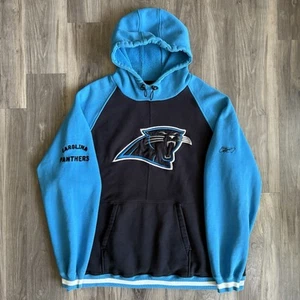 Vintage Carolina Panthers Reebok Hoodie 90s Size XL Football Pullover VTG - Picture 1 of 8