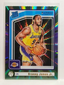 2024-25 Panini Donruss - Rated Rookie Bronny James Jr #243 Holo Green Laser (RC) - Picture 1 of 2
