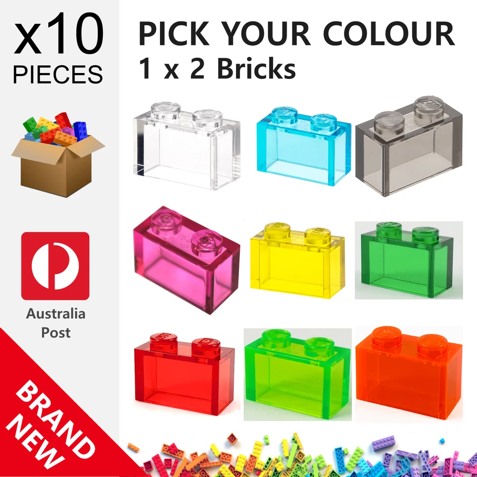 10x Genuine LEGO™ - 1 x 2 Bricks - 3065 35743 New Brick Parts - image 1 of 1