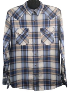 Pendleton Frontier Shirt Mens M Pearl Snap Pima Cotton Western Cowboy - Picture 1 of 9