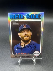 2024 Topps Heritage High Number Trevor Story #572 Silver Refractor /225 🔥🔥🔥 - Picture 1 of 3